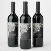 Baby's donkerhout Rustic Elegant Wine Labels Wijn Etiket (Flessen)