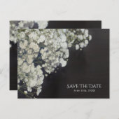 Baby's donkerhout Rustic Sla de datum op Aankondigingskaart (Voorkant / Achterkant)