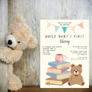 Baby's eerste Baby shower met bibliotheekboeken al Kaart