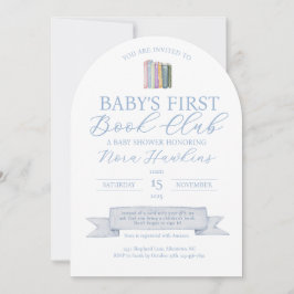 Baby's eerste boek Club Baby shower uitnodiging
