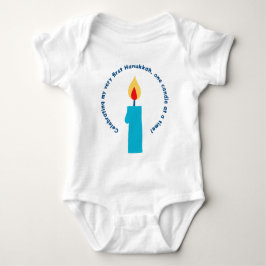 Baby's eerste Chanoeka-kaars Schattige Funny Baby Romper