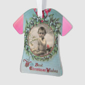 BABY'S EERSTE CHRISTMAS FOTO TEMPLATE CERAMIC ORNA ORNAMENT (voorkant)