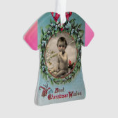 BABY'S EERSTE CHRISTMAS FOTO TEMPLATE CERAMIC ORNA ORNAMENT (voorkant)