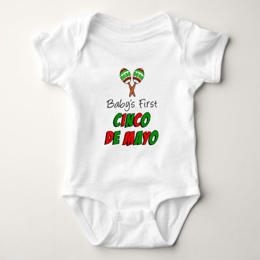 Baby's eerste Cinco De Mayo Romper (Voorkant)