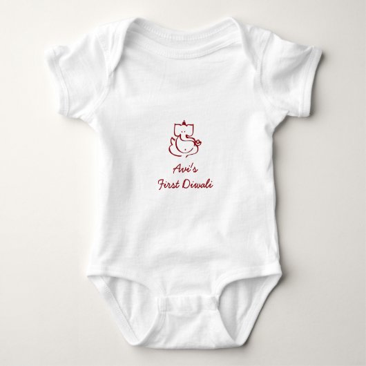 Baby's eerste diwali romper (Voorkant)