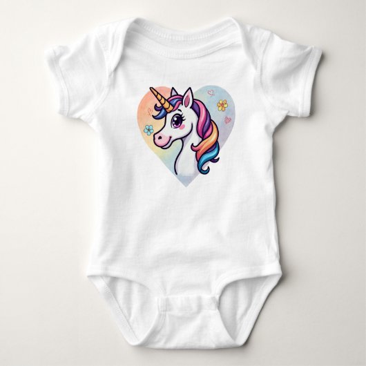 Baby's eerste eenhoorn bodysuit (Voorkant)