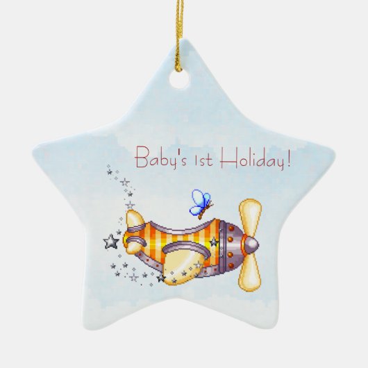 Baby's eerste feestdag keramisch ornament (Voorkant)