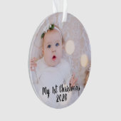 Baby's eerste gepersonaliseerde kerst ornament (voorkant)