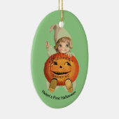 Baby's eerste Halloween gepersonaliseerd Ornament (Rechts)