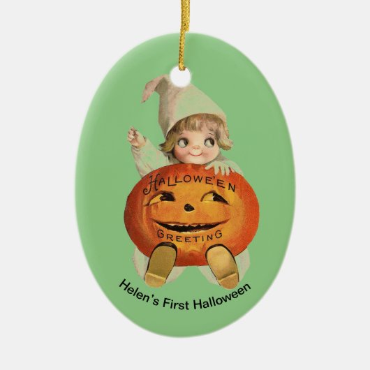 Baby's eerste Halloween gepersonaliseerd Ornament (Voorkant)