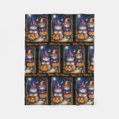 Baby's Eerste Halloween Schattigee Heksenkat Naam  Fleece Deken (Voorkant)