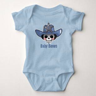 Baby's eerste Halloween, Skeleton Cowboy Baby Bott Romper