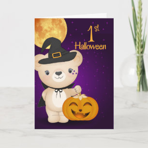 Baby's eerste Halloween Teddy Bear Witch Kaart