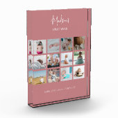 Baby's eerste jaar Foto collage geboorte Stats Pin (Links)