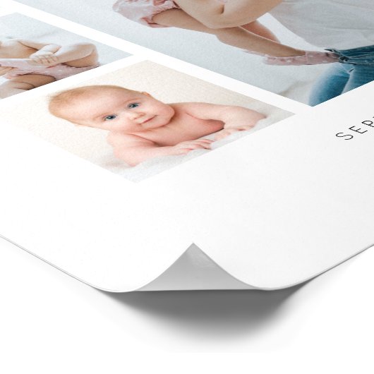Baby's Eerste jaar Foto Keepomwille Collage Monogr Poster (Hoek)