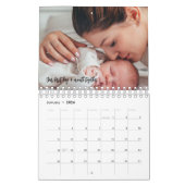 Baby's eerste jaar Fotocollage familie Keepslag Kalender (Jan 2026)