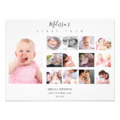 Baby's eerste jaar Fotocollage Keepomwille Foto Afdruk (Voorkant)