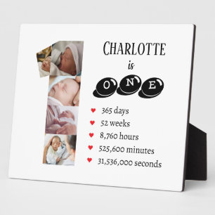 Baby's eerste jaar fotocollage nummer 1 fotoplaat