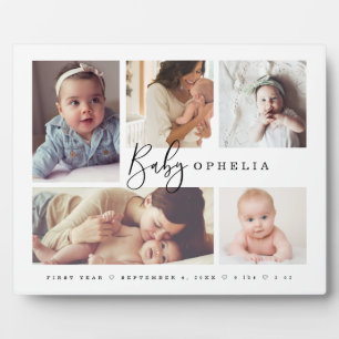 Baby's eerste jaar Newborn Photo Collage Keepomwil Fotoplaat