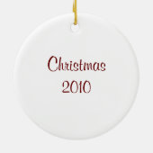 Baby's eerste kerst baby feet potlood schets keramisch ornament (Achterkant)