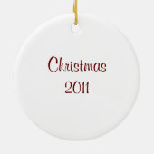 Baby's eerste kerst baby feet potlood schets keramisch ornament (Achterkant)