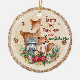 Baby's eerste kerst dieren Ornament