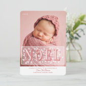 Baby's Eerste Kerst Elegante Foto Kerstmis Kaart (Staand voorkant)