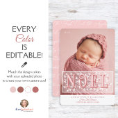 Baby's Eerste Kerst Elegante Foto Kerstmis Kaart