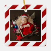 Baby's Eerste Kerst Keepsake Herinneringen Keramisch Ornament (Voorkant)