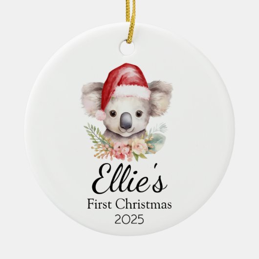 Baby's eerste Kerst Koala Ornament (Voorkant)