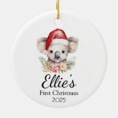 Baby's eerste Kerst Koala Ornament (Achterkant)