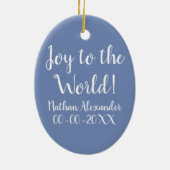 Baby's eerste kerst Madonna en kind Ornament (Achterkant)