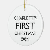Baby's eerste kerst Ornament, Baby 1e kerst Keramisch Ornament (Links)