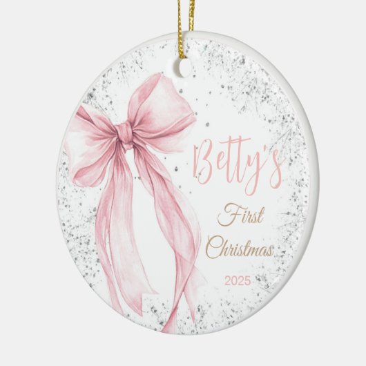 Baby's eerste kerst Ornament Bow Coquette (Links)