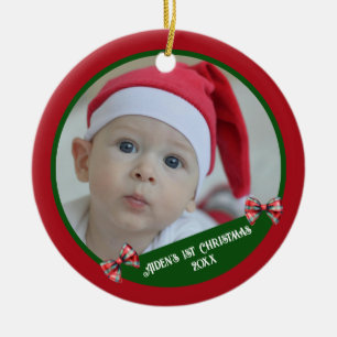 Baby's eerste kerst Ornament Fotosjabloon