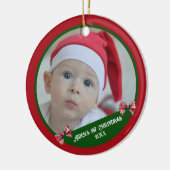 Baby's eerste kerst Ornament | Fotosjabloon (Links)