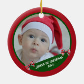 Baby's eerste kerst Ornament | Fotosjabloon (Achterkant)