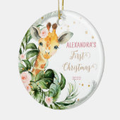 Baby's Eerste Kerst Ornament Meisje Safaridier (Links)
