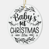Baby's eerste kerst Ornament met Afbeelding (Links)