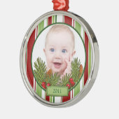 Baby's eerste kerst Ornament - ronde vorm (Links)