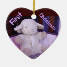 Baby's eerste kerst ornamenten Gevulde Lam