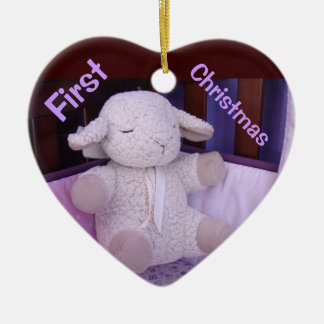 Baby's eerste kerst ornamenten Gevulde Lam