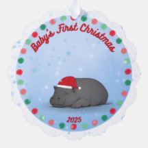 Baby's eerste kerst - Papieren ornament - Nijlpaar