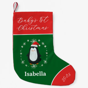 Baby's eerste kerst Pinguïn Kleine Kerstsok