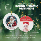 Baby's eerste Kerst Ronde Keramisch Ornament
