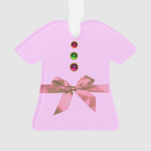 BABY'S EERSTE KERST Roze Amethist, Ruby Keramiek Ornament