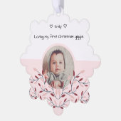 Baby's eerste kerst roze Ornament (Links)