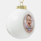 Baby's eerste kerst witte sneeuwvlokken keramische bal ornament (Links)