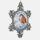 Baby's eerste kerstblauw Ornament (Links)