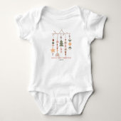 Baby's eerste kerstbodysuit Boho Design Romper (Voorkant)